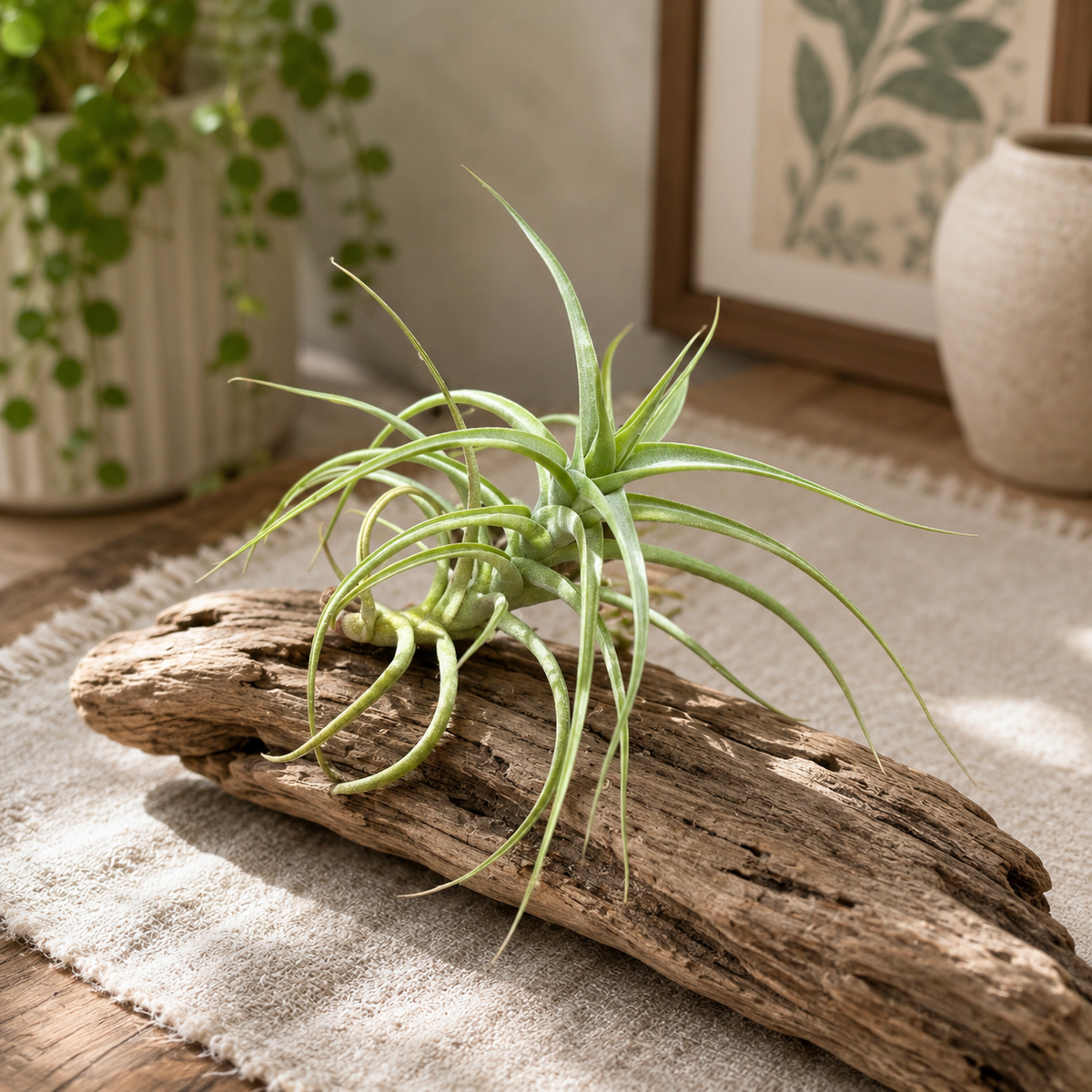 Tillandsia bergeri - air plant with blue flowers