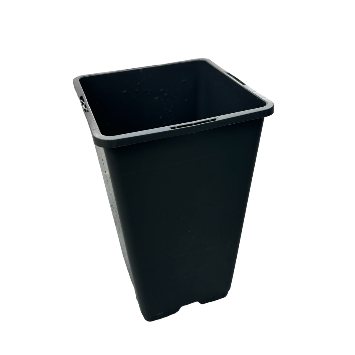 Gray/white square plastic pot D11 cm H19
