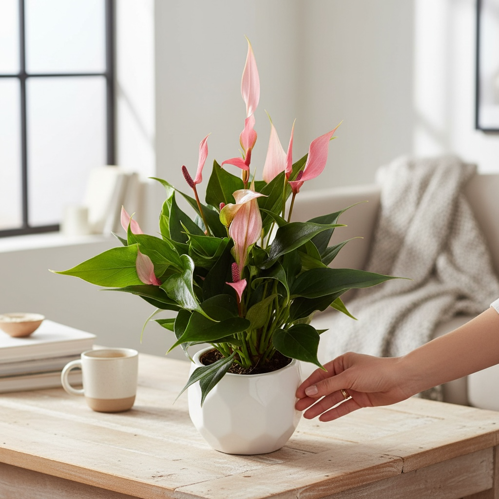 Anthurium Lilli - planta tropicala cu flori elegante si persistente