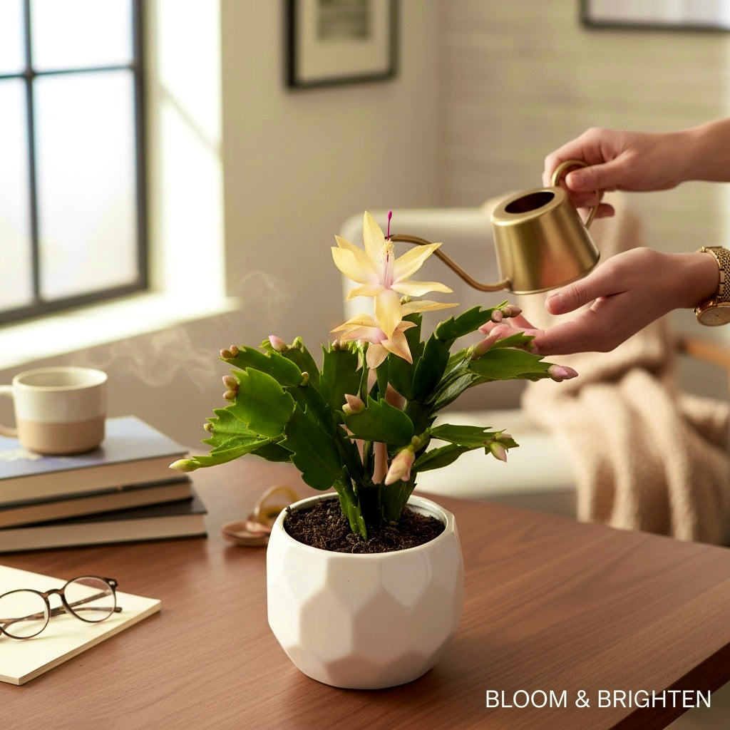 Schlumbergera ‘Limelight Dancer' (Yellow Christmas Cactus)