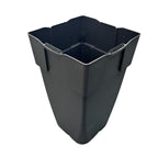 Gray/white square plastic pot D11 cm H19