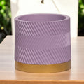 Vas decorativ din ceramica Beton Purple Matte D12