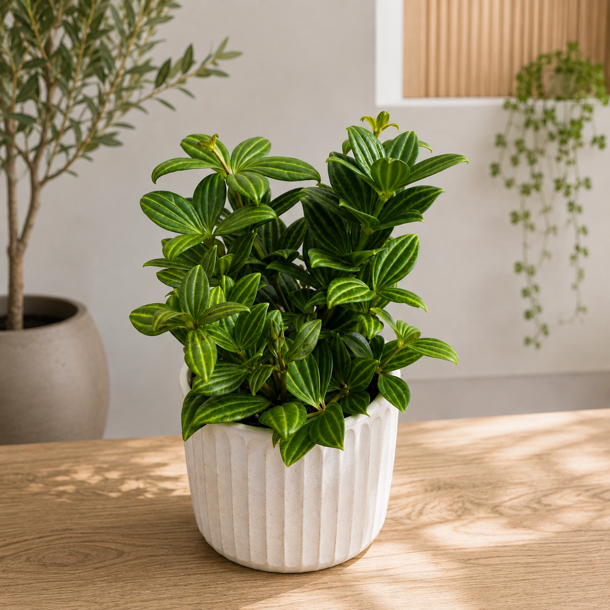 Peperomia angulata 'Rocca Alto' - Peperomia cu frunze striate si port compact