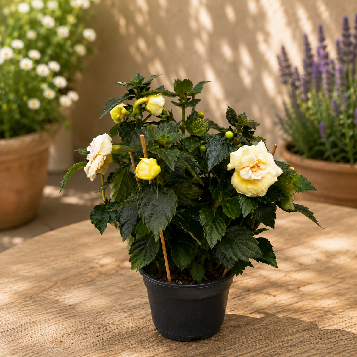 Achimenes ‘Yellow English Rose’ - large double flowers, resembling English roses