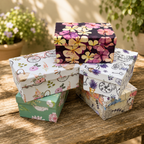 Cutie decorativa forma dreptunghiulara – model floral