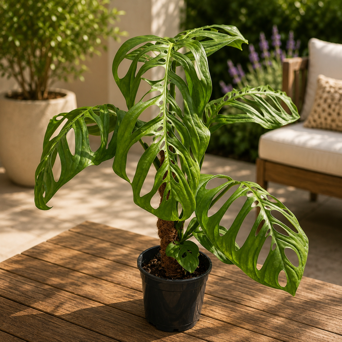 Monstera esqueleto - seltene Monstera mit riesigen Blättern und spektakulären Durchbrüchen