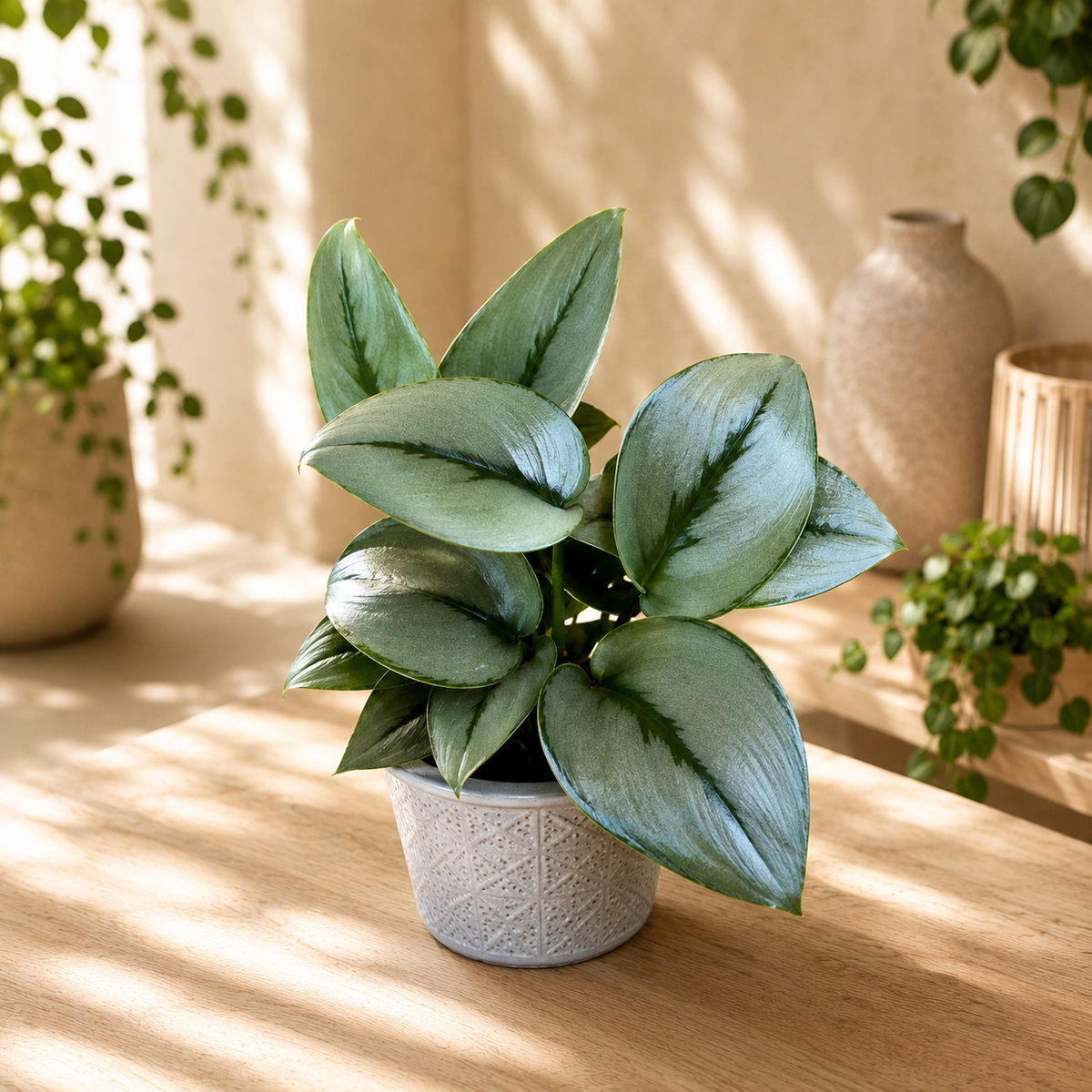 Scindapsus treubii ‘Moonlight’ – eleganta argintie pentru orice interior