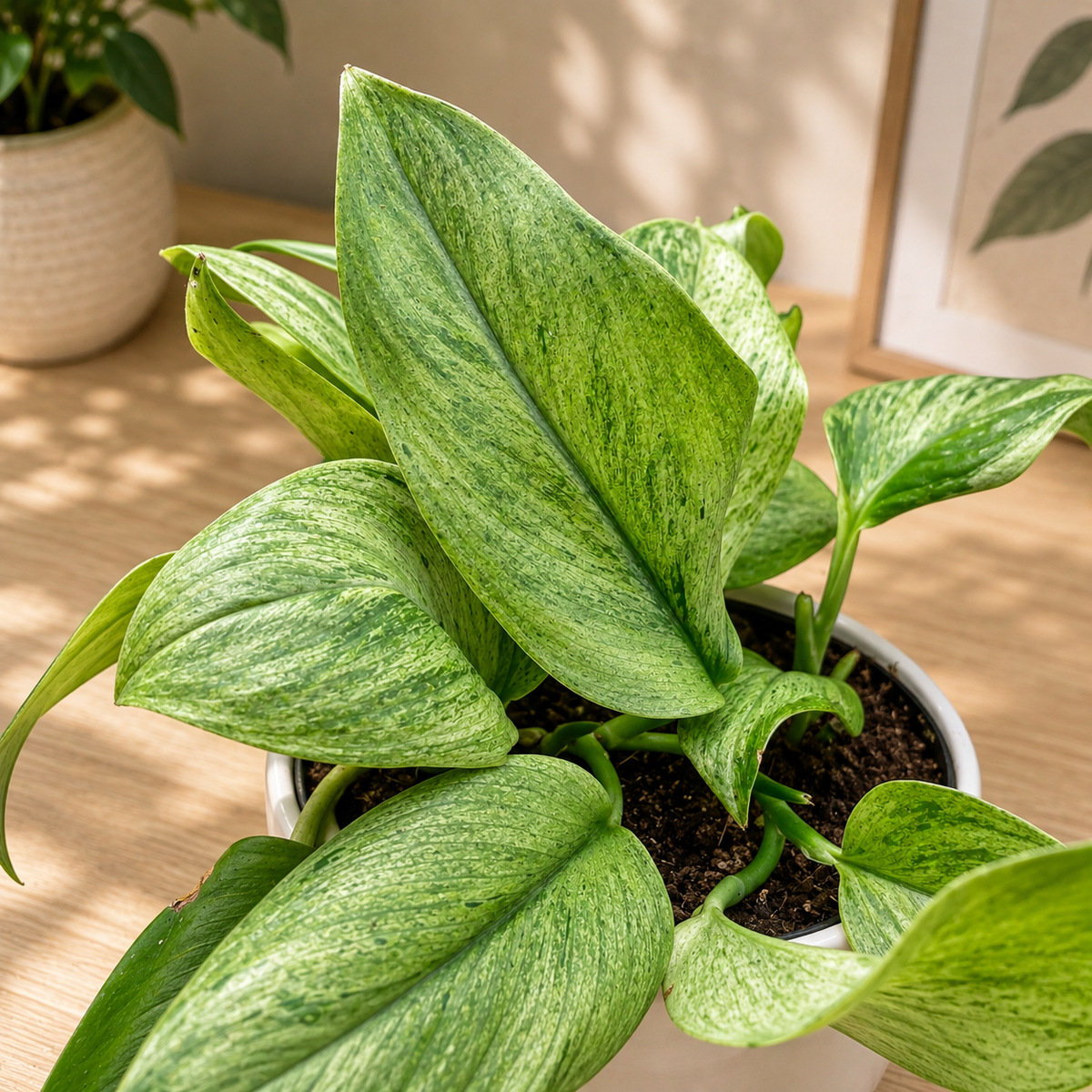Scindapsus pictus 'Mint' - Scindapsus argintiu cu frunzis verde-menta