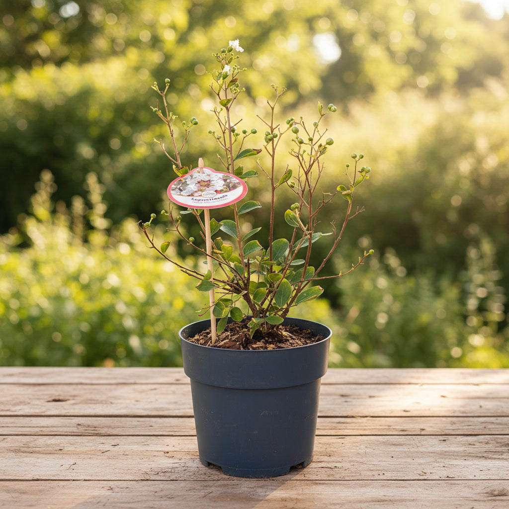 Lagerstroemia indica 'With Love Virgin' - mirto indiano con fiori bianchi e fioritura spettacolare