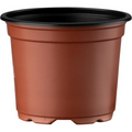 Ghiveci maro, plastic D9cm